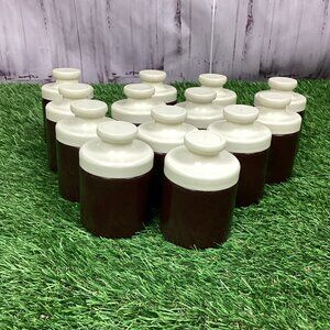 Vintage Spice Bottles Glass Crock Look 13